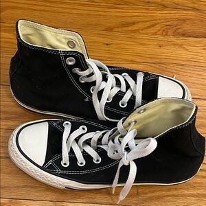 Converse Black Canvas Sneakers with White Details